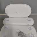 Bath Tub Neck Pillow with Suction Cups, Waterproof, 3-Panel, Off-white