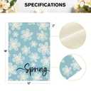 AVOIN colorlife Spring Floral House Flag 28x40 Inch Double Sided Outside, Seasonal Flowers Rustic Yard Outdoor Flag Blue