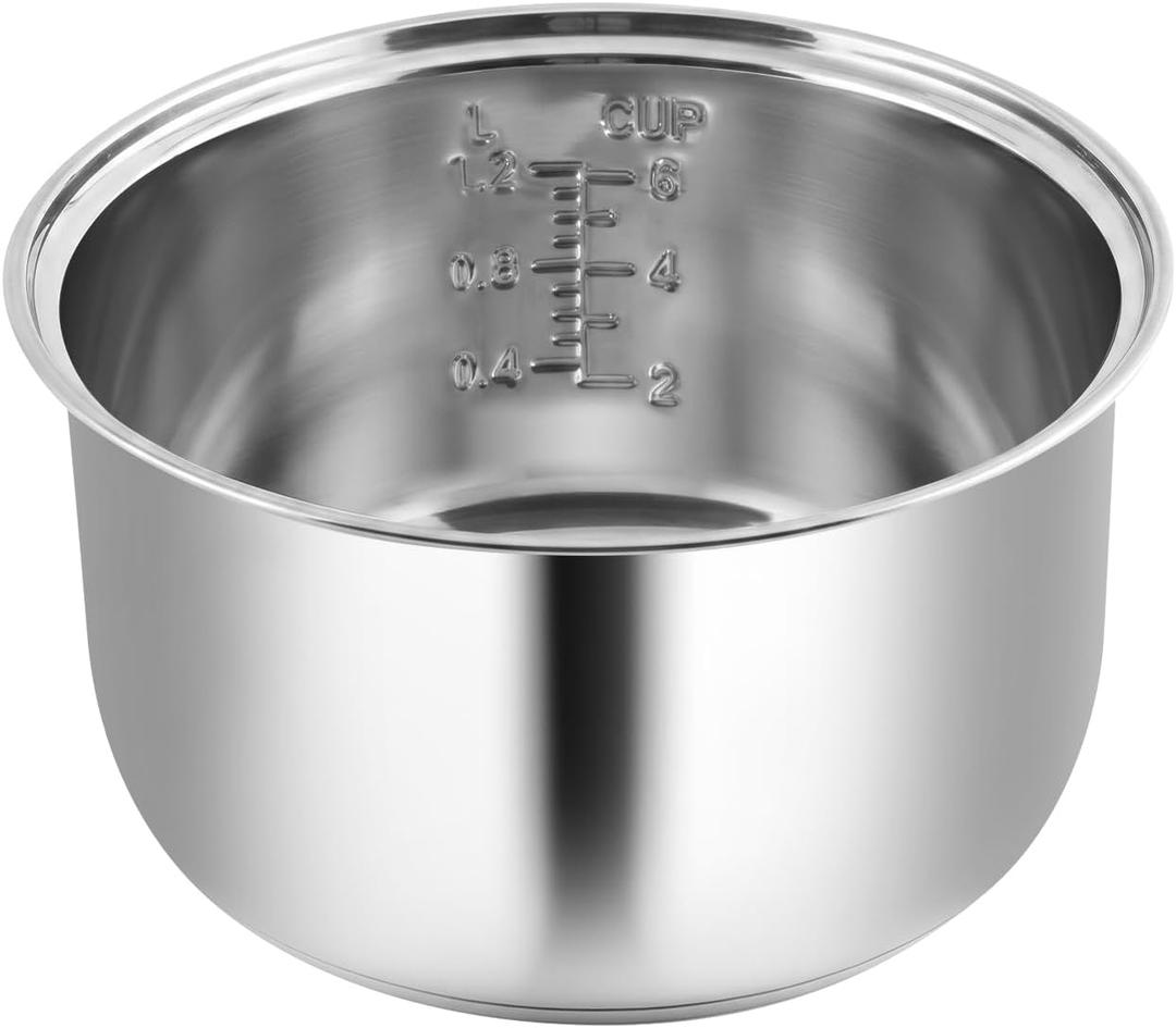 Stainless Steel Inner Pot Compatible with Zojirushi Rice Cooker NS-TSC10, 5.5-Cup (Uncooked), Dishwasher Safe