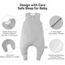 BubblePanda Rayon Made from Bamboo Toddler Sleep Sack with Feet 24-36 Months 1.0 Tog Ultra Soft Toddler Sleeping Sack 2t-3t Sleep Bag Walker Quilted Wearable Blanket with Legs 2-Way Zipper Lightweight, L 2-3T
