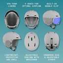 Retrospec Zephyr Ski Helmet - Snowboard Helmet for Adults & Youth with Adjustable Fit, 9 Breathable Vents, Removable Washable Earmuffs - Snow Sports Helmet for Men & Women, Medium