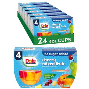 Dole Fruit Bowls Cherry Mixed Fruit, 4oz, 24 Cups