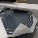 HVH Ceramic Casserole Dish with Lid Oven Safe, 2 Quart Round Casserole Dish Set, 9 Inches Round Baking Dish with Lid Oven Safe, Deep Baking Dishes for Oven with Lids for Party, Farmhouse Style (Blue)