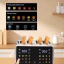 4 Slice Touchscreen Toaster, Digital Display | Stainless Steel, Extra Wide Slots, 6 Shade Settings, Defrost Reheat Cancel Functions, Removable Crumb Tray, Bagel & Bread