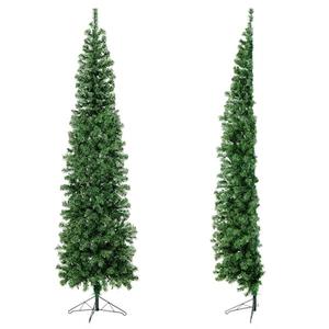 7-ft Pre-lit Slim Artificial Christmas Tree with White LED Lights