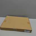 suptek Glass Floating Shelf, 1 Tier Media Shelf for TV Accessories, Flat Black Wall Mount Bracket, 17.6lbs Weight Capacity, Quick Installation, Cable Management, Custom Style, Backless