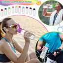 Maxcheck 25 Pieces Water Bottle Bulk 17 oz Plastic Sports Water Bottles Bulk with Handle Strap Lightweight Leakproof Drink Flip Top for Adults Fit Gym(Classic Style,Multicolored)