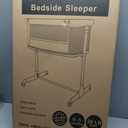 AMKE Baby Bassinet, Bedside Sleeper with Adjustable Height & Breathable Mesh, Portable Bassinet with Wheels, Easy Fold Design - Newborn Crib with Drop Down Side for Infants up to 20 Lbs (Dark Grey)