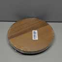 Zurklulu Round 9.4" Acacia Wood Decorative Tray – Farmhouse Wood Riser Pedestal Stand for Kitchen and Bathroom Decor, Counter Display, Vanity Tray (Medium, 9.4" Dia)