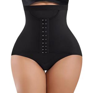 YERKOAD Womens Butt Lifter Panties Tummy Control Waist Trainer High Waist Stomach Body Shaper Girdle Slimming Underwear (X-Large, Black)