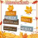 4 Pcs Fall Wooden Tiered Tray Decor, Fall Table Centerpiece for Fall Party Kitchen