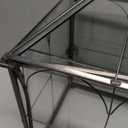 Glass Wedding Card Box with Black Metal Frame, Envelope Card Reception Box with Heart Lock, Transparent Glass, 12.6 x 5.9 x 9 in