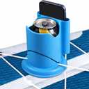 Paddle Board Cup Holder, Kayak Cup Holder 2-in-1 Drink & Phone Holder, Paddleboard and Kayak Accessories for SUP, Kayaking, Fishing, Yoga, or Surfing Adventures(Blue,1Pack)