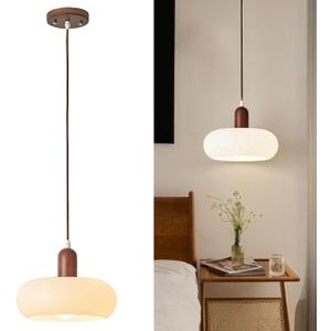 Ceiling Lights Battery Operated Pendant Lights,Gold Battery Hanging lamp with Wireless Remote Dimmable,10 Colors Modes Chandelier with Rechargeable Bulb for Kitchen,Dining Room,Living Room,Bedroom (White)