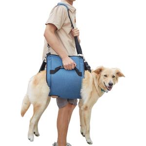 COODEO Dog Carry Sling, Emergency Backpack Pet Legs Support & Rehabilitation Dog Lift Harness for Nail Trimming, Dog Carrier for Senior Dogs Joint Injuries, Arthritis, Up and Down Stairs(XL, Blue)