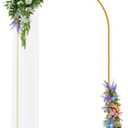 GOJAWAY 7.2FT Backdrop Stand Metal Arch Gold Wedding Arch Stand Arched Backdrop Frame for Birthday Party Baby Shower Graduation Ceremony Decoration