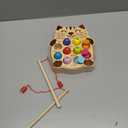 Fishing Game for Kids 3-5,Wooden Montessori Preschool Education Learning Hand-Eye Cognition & Fine Motor Skill Color Sorting Magnetic Fishing Toys Easter Basket Stuffers Gifts for Boys Girls