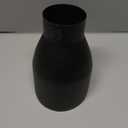 TriTrust Exhaust Tip, 2.5 Inch Inlet, 4.5'' Outlet 7'' Long Muffler Tip, Powder Coated Black Stainless Steel Truck Car Tail Tip, Weld On 2.5'' Outer Diameter Tailpipe, 2.5"ID x 4.5"OD x 7"L