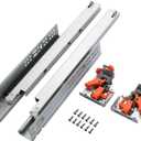 1 Pair of 22 Inch Undermount Soft Close Drawer Slides 100LB Load Capacity Full Extension Concealed Drawer Rails with 3D Locking Device (22 Inch)