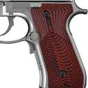 Cool Hand G10 Grips for Beretta 92 fs, m9, 92a1, 96a1, 92 INOX, 96 Full Size, Black Grips Screws Included, Aggressive OPS Texture, 1/4" Thin