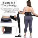 Waist Trainer for Women Plus Size 2025 Upgrade Adjust Stomach Bandage Wrap Waist Band Long Torso Tummy Wraps (Black, XXL)