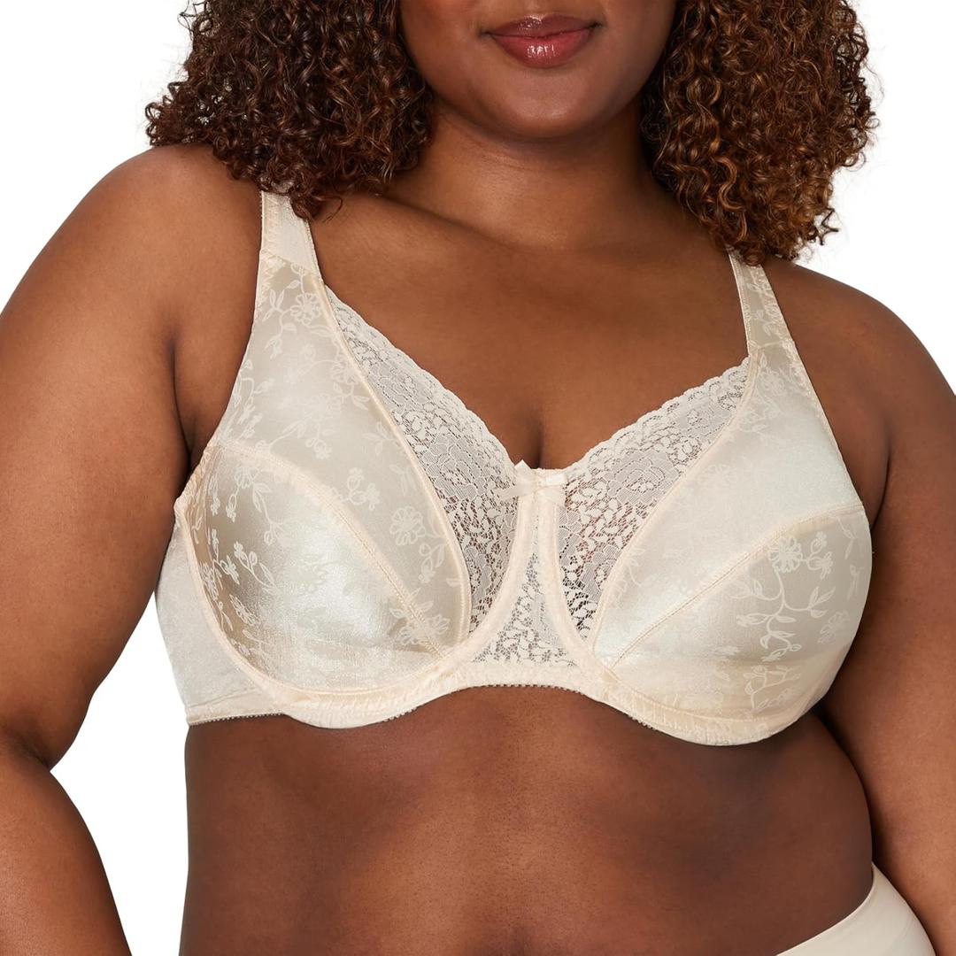 Playtex Women's Underwire Bra, Full-Coverage, Supportive, 4422 (42D, Natural Beige)
