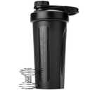 Mr. Pen- Shaker Bottles for Protein Mixes with Twist Cap, 28 oz, Black Protein Shaker Bottle with Wire Whisk Ball, Shaker Cup, Mixer Bottle