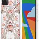 JDYGWK Case for Pixel 5A 5G Google 5A 5G,Clear Flower Pattern,Soft TPU Silicone,Thin,Shockproof,Anti-Scratch Protective Cover for Google Pixel 5A 5G,Pink White Floral