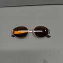 livho 2025 Trendy Oval Sunglasses - Stylish Polarized Shades for Everyday - Retro Metal Frames (Brown/Gold)