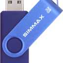 SIMMAX 32GB Memory Stick USB 2.0 Flash Drives Swivel Thumb Drive Pen Drive (32GB Blue)