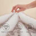 L'AGRATY Faux Fur Throw Blanket: 50''x 60'' Luxury Fluffy Plush Thick Faux Fur Blanket for Bed Couch Sofa - Cozy Soft Fuzzy Blankets for Women Man: Minky Couture Decoration Blanket (White Beige)