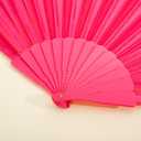 Gionforsy 12pcs Clap Fabric Folding Chinese Tai Chi Fan Set Decorative Folding Hand Fan for Festival Dance Party (White)