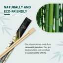 Soeos 50 Chopsticks Disposable Bulk - Natural Wooden Chopsticks & Bamboo Chopstick for Sushi, Takeout, Party - Smooth, Individually Wrapped Single-Use Chopstick (Approx.50 Pairs) (9 Inch)