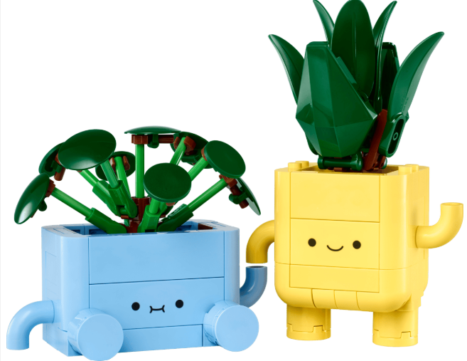 LEGO Botanicals Happy Plants Building Toy for Kids, Girls, and Boys 9+ - Playroom Decor for Desk or Shelf - Birthday Gift Idea for Young Gardeners - Artificial Indoor Plant for Play & Display - 10349
