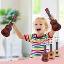 15 Pcs Kids Toy Guitar 10 Inch Mini Classical Ukulele Guitar Toy Beginner Rhyme Developmental Musical Instrument Toddlers Ukulele Guitar Cute Guitar Toy for Toddler Educational Toy Supplies