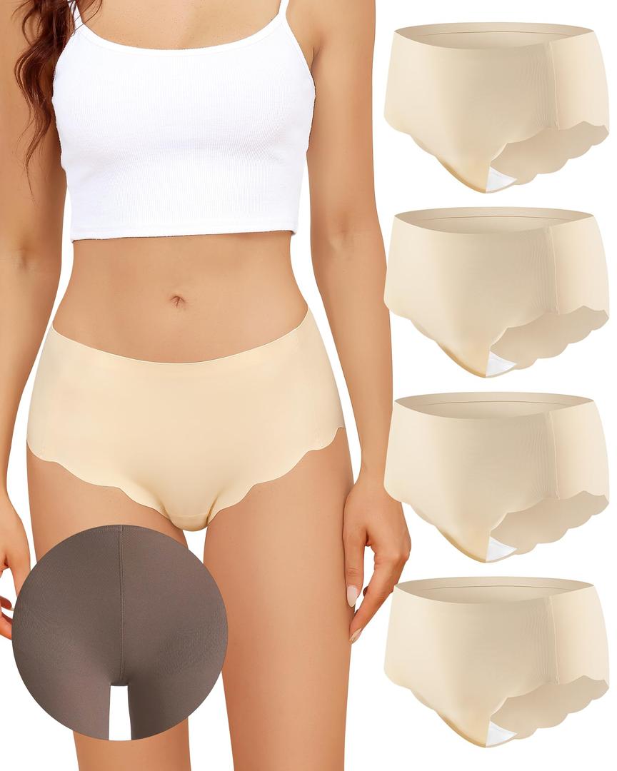 LEVAO Camel Proof Seamless Underwear for Women S-XXL (Beige)