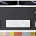 Large Desk Mat - 47.2"x 17" Non-Slip PU Desk Pad for Office and Home - Ideal for Large Mouse Pad and Desk Mats on Top of Desks(Black) (47.2"x 17", Black)