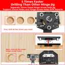 GOINGMAKE 3-Axis Concealed Hinge Jig Ultra with Extra Hinge Screw Hole Guide and Quick Clamp,Metal Cabinet Hinge Jig,35mm Cabinet Door Hinge Jig Drill Guide,Woodworking Cabinet Doors Mounting Tool