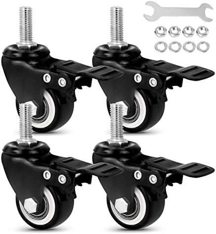 1.5"Stem casters Set of 4 Heavy Duty Inch Threaded Stem 5/16"- 16 x 1" casters Wheels Furniture Wheels, 300Lbs…