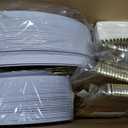 I00000 350Pcs Gold Dinnerware Set for 50 Guests, Gold Plastic Plates for Party, Include: 100 Disposable Plastic Plates, 50 Paper Napkins, 50 Cups, 50 Silverware Set Perfect for Party & Wedding