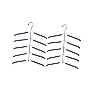 Hangers Space Saving 4pcs Drying Rack Clothing Support Foam Household Pants Hangers, Black