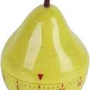 Cartoon Timer, Pear Shaped Kitchen Timer, Mini Cute 60mins Mechanical Manual Kitchen Timer Cooking Timer, Countdown Timer Mini Size Manual Timer Cartoon Fruit Timers Kitchen Cooking Timer