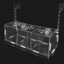 PINVNBY Acrylic Fish Breeding BoxGuppy breeding Box Acrylic Fish Isolation Box Aquarium Incubator with Suction Cups for Guppy Shrimp Small Baby Fishes3.9 x 3.9 x11.8 in