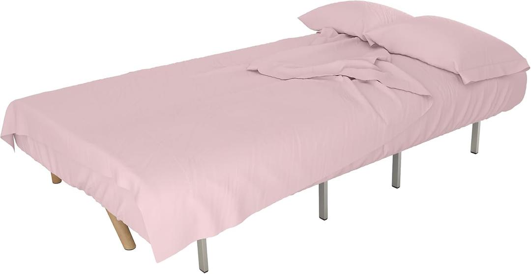 Novogratz 4157729N Futon Sheet Set Futon 4Piece Sheet Set (Pink)