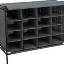 Simplify Shoe Cubby, 16 Compartment, Grey (23200-GREY)