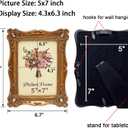 JANDERART Vintage Picture Frame 5x7 Inch, Ornate Antique Photo Frames with Glass Front, Baroque Design, Tabletop & Wall Hanging, Photo Gallery, Gold