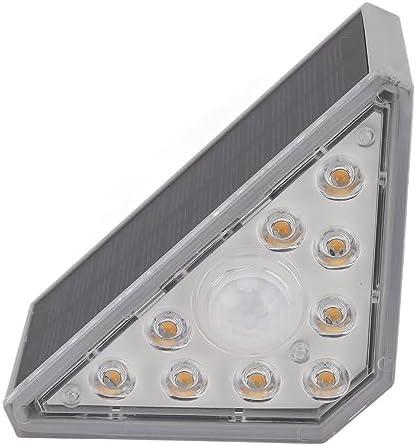 Hyuduo 4 Set Solar Stair Lights 9 LEDs IP68 Outdoor Solar Step Lights for Decorating Garden Staircases Patios 4 Pcs