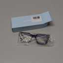 livho Oversized Eyewear Frame for Woman and Men - Rectangle Fashion Glasses for Computer, Chic Preppy Frame (All Black)