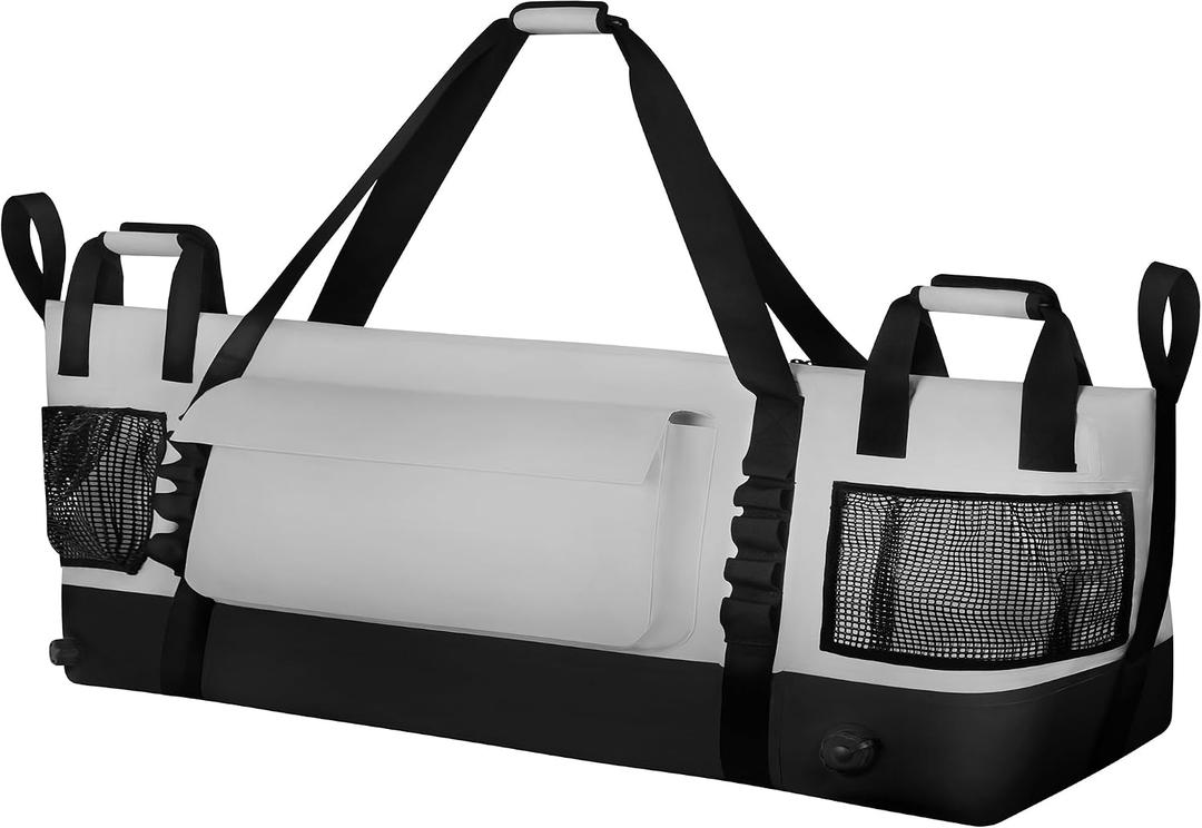 MORXPLOR Insulated Fish Cooler Kill Bag with Flat Bottom-25x17.5 40x16 60x20Inches Waterproof Fishing tackle Kill Cooler Bag, 200 liters