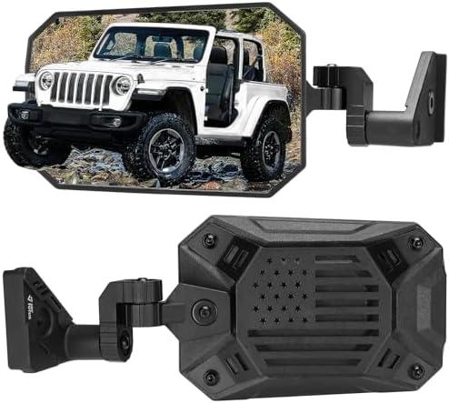 JOYTUTUS Mirrors Doors Off Compatible with Wrangler JL Gladiator JT 2018-2025, Wrangler JL Side Mirrors with Doors Off Wider View No Vibrate & Wobble (Patented), Not Fit Doors On